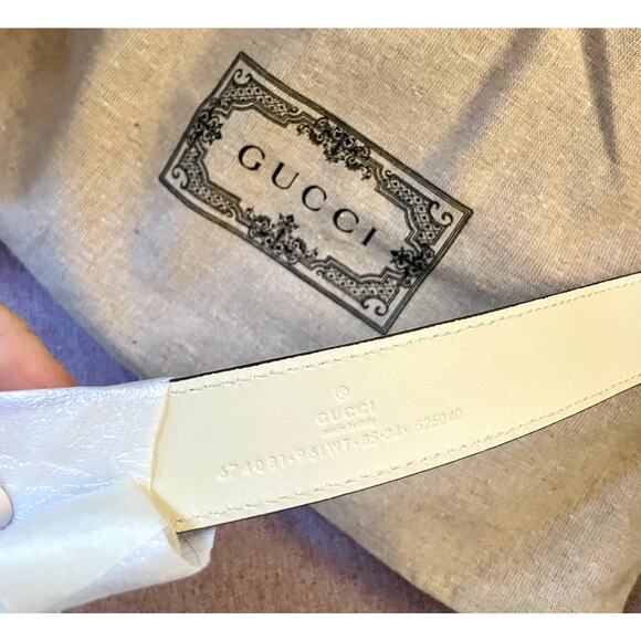 Gucci Ophidia Flap Belt Bag GG Coated Canvas Brown, White - Picture 10 of 13